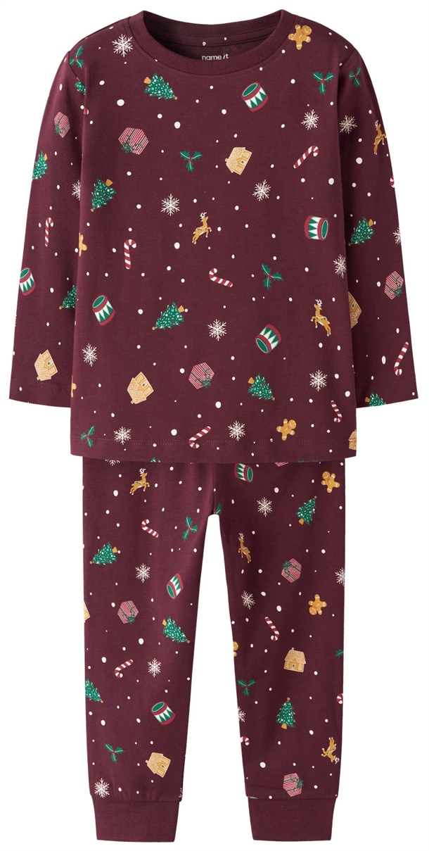 Name It Julenattøj - Vismas - Burgundy Xmas AOP Name It Julenattøj - Vismas - Burgundy Xmas AOP
