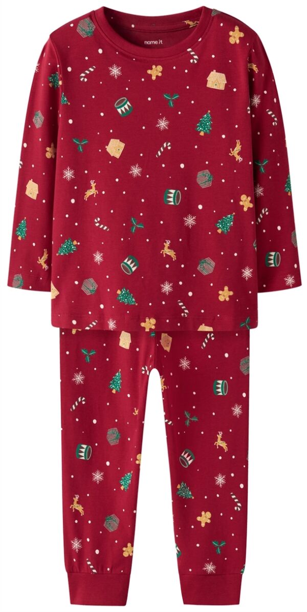 Name It Julenattøj - Vismas - Jester Red Xmas AOP Red