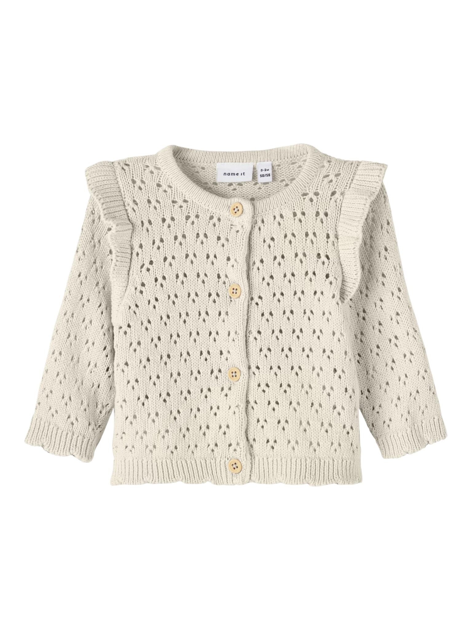Name It Karandi Strik Cardigan - Peyote Melange - 56 cm