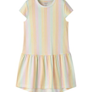 Name It Kjole - NkfVigga - Bright White/Cool Stripe