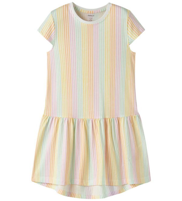 Name It Kjole - NkfVigga - Bright White/Cool Stripe Name It Kjole - NkfVigga - Bright White/Cool Stripe