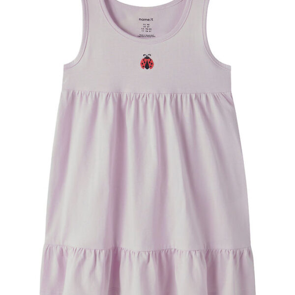 Name It Kjole - NmfVictoria - Lavender Fog/Ladybug Embroidery