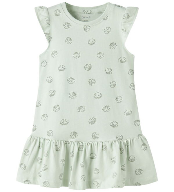 Name It Kjole - NmfVida - Pale Aqua/Sea Shells Green