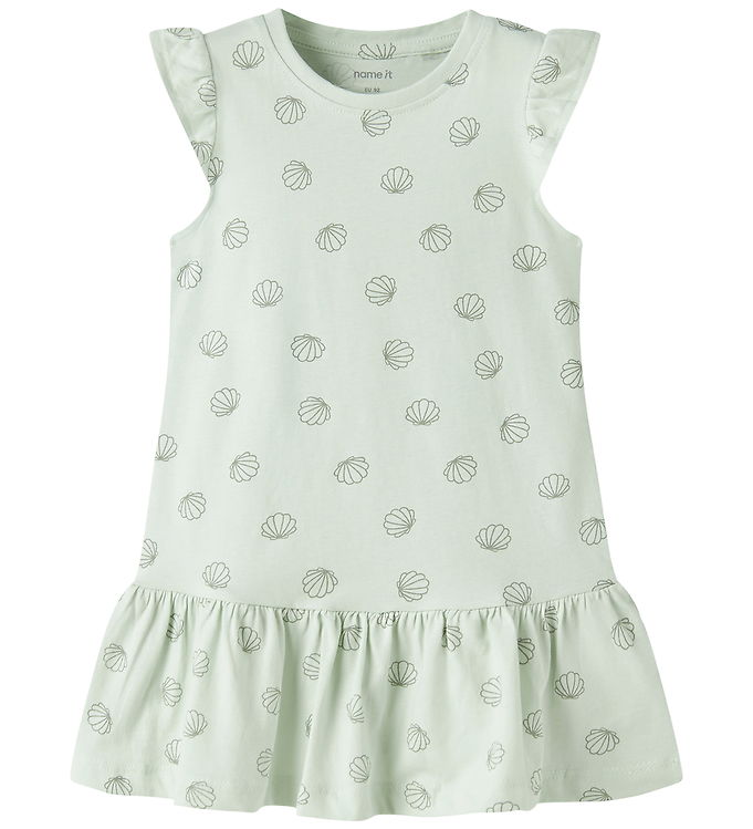 Name It Kjole - NmfVida - Pale Aqua/Sea Shells Green