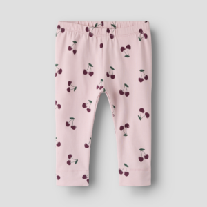 Name It Legging Med Kirsebær Print, Str. 56-92 - Lyserød - 68