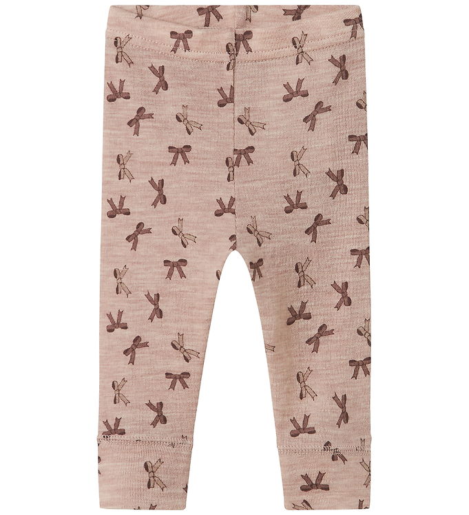 Name It Leggings - Uld - NbfWang - Shadow Gray/Bows