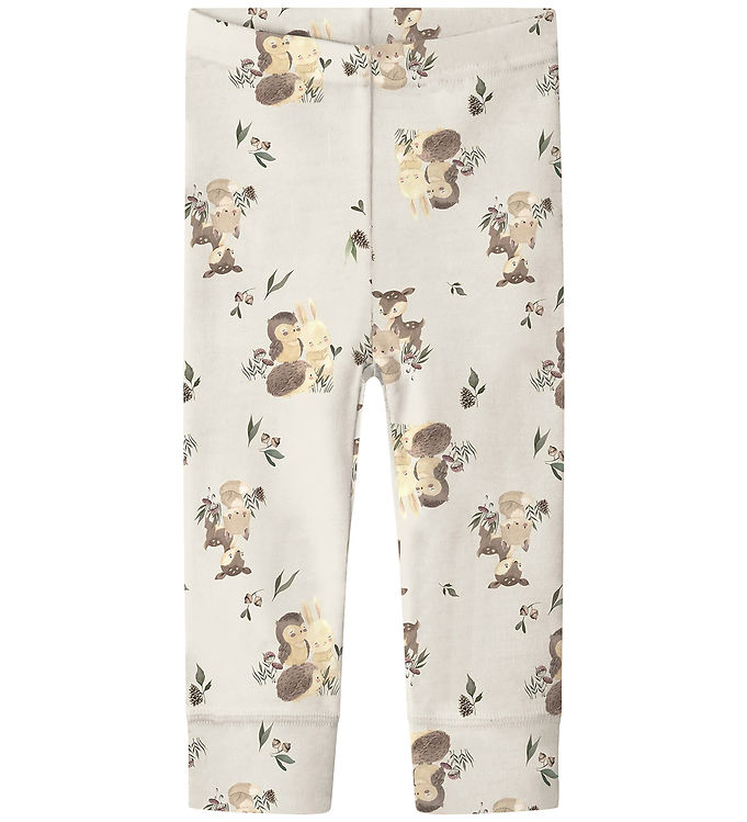 Name It Leggings - Uld - NbnWillu - Snow White/Forest animals