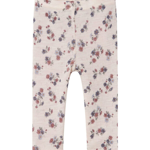 Name It Leggings - Uld - Noos - NbfWang - Lilac Ash m. Hulmønste