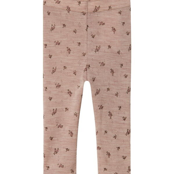 Name It Leggings - Uld - Noos - NbfWang - Shadow Gray/Small flow