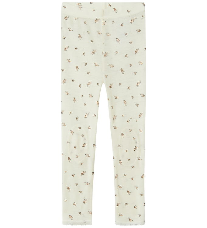 Name It Leggings - Uld - Noos - NmfWang - Snow White/Small flowe Name It Leggings - Uld - Noos - NmfWang - Snow White/Small flowe