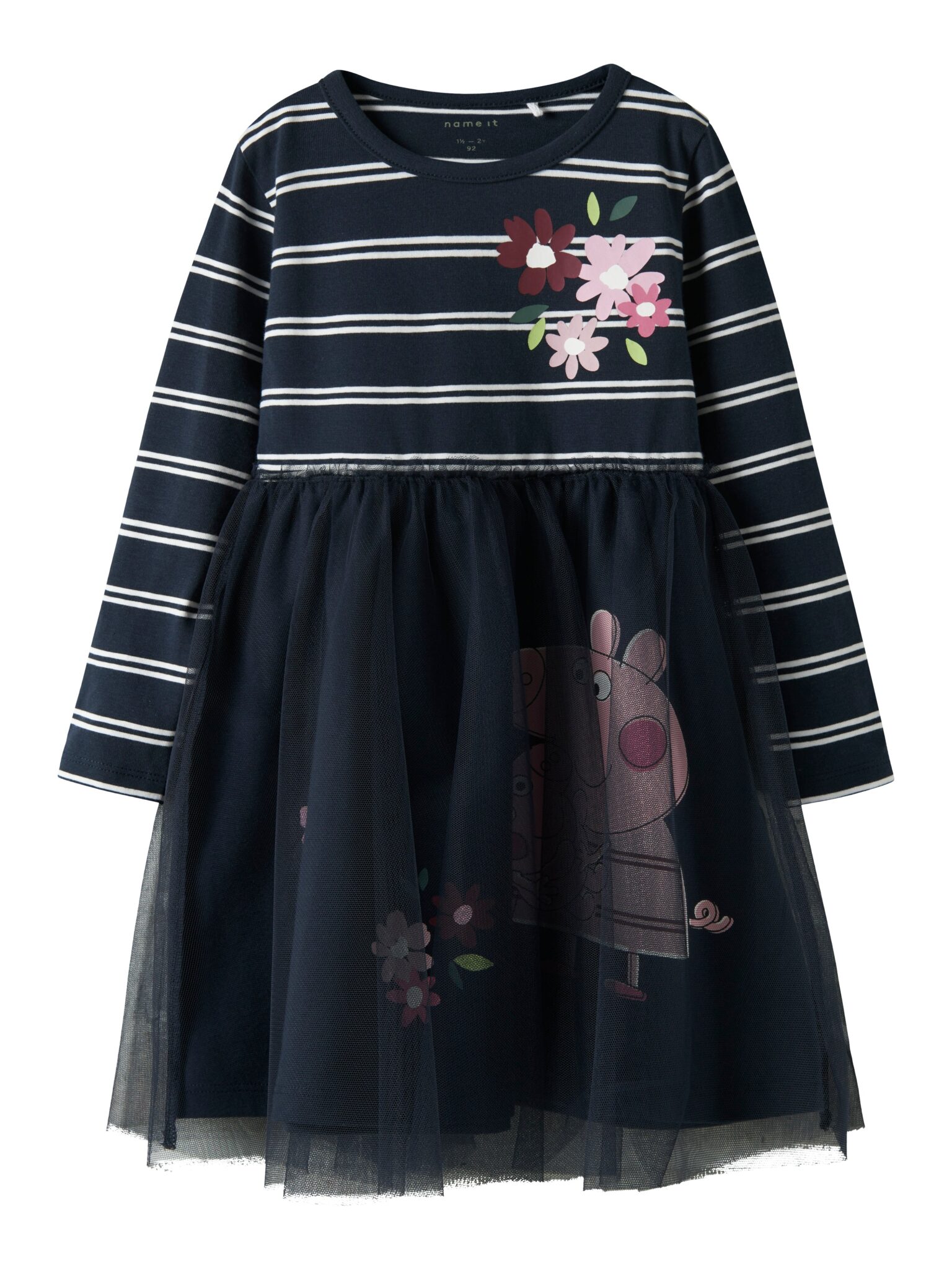 Name It Orini Gurli Gris Tulle Dress - Navy Blazer - 92 cm Name It Orini Gurli Gris Tulle Dress - Navy Blazer - 92 cm