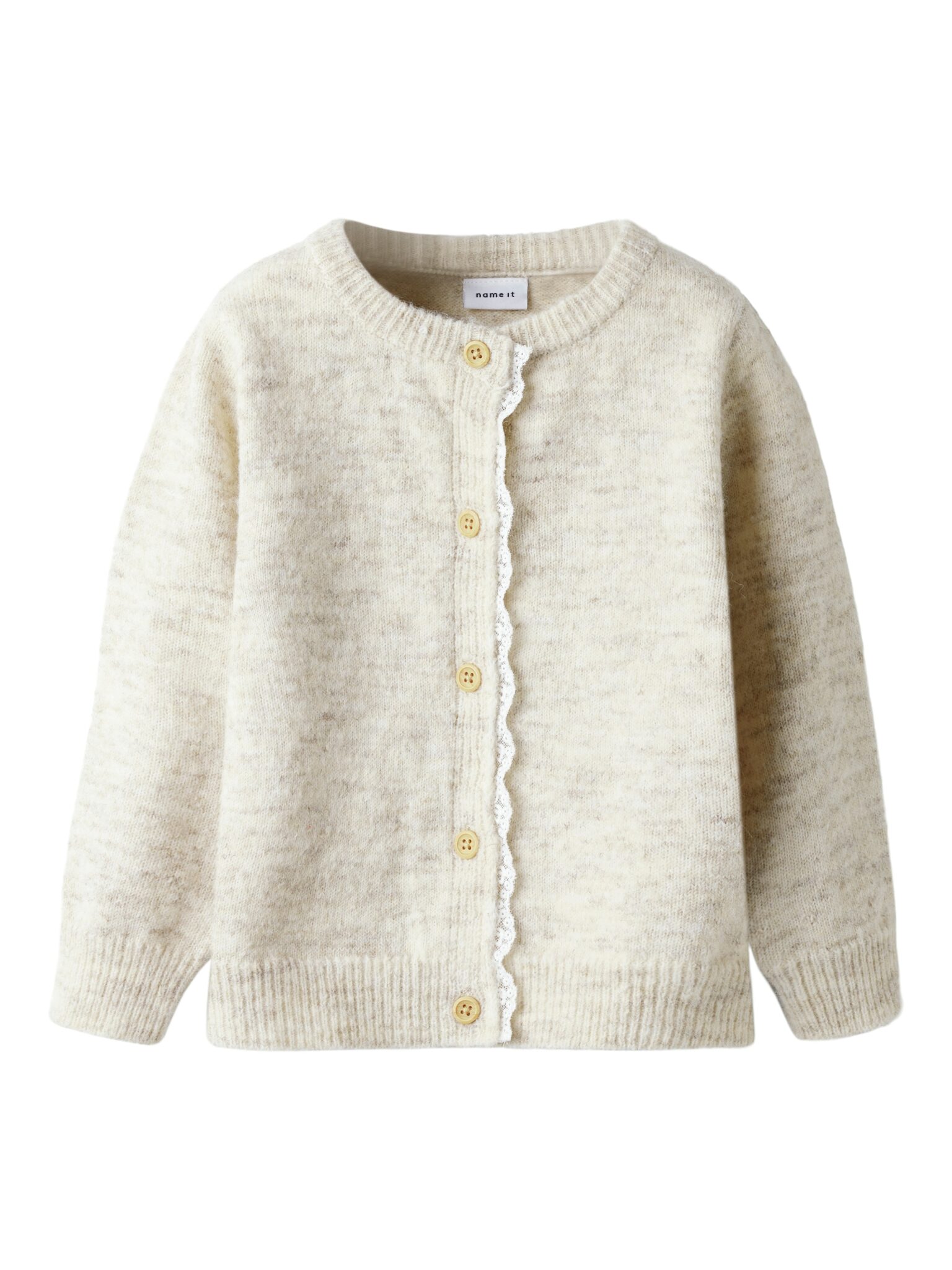 Name It Rikimmi LS Knit Cardigan - Peyote Melange - 92 cm