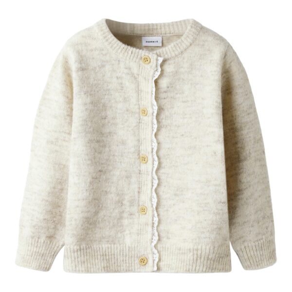 Name It Rikimmi LS Knit Cardigan - Peyote Melange - 92 cm