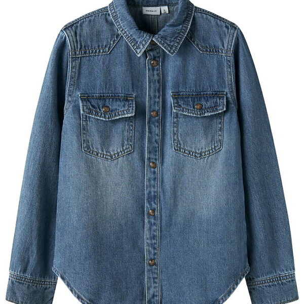 Name It Skjorte - Denim - NkmKim - Medium Blue Denim