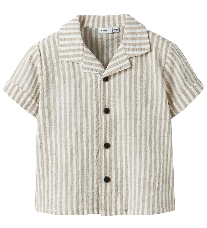 Name It Skjorte - NmmFedenis - Chateau Gray/Cloud Dancer