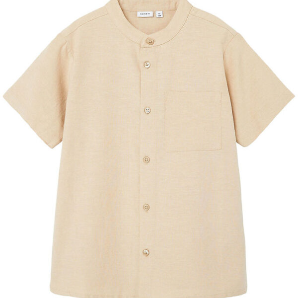 Name It Skjorte - Noos - Nkmfaher - Viskose/Bomuld - Humus