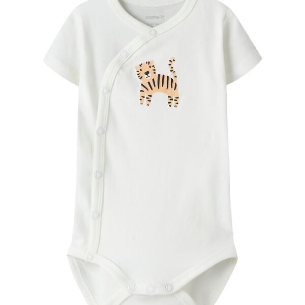 Name It Slå-om Body k/æ - NbmVacion - Cloud Dancer/tiger