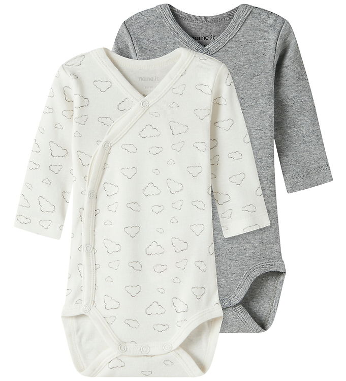 Name It Slå-om Body l/æ - Noos - 2-pak - Jet Stream/Grey Me Name It Slå-om Body l/æ - Noos - 2-pak - Jet Stream/Grey Me
