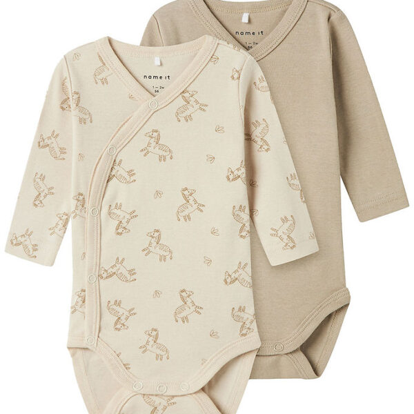 Name It Slå-om Bodyer l/æ - Noos - NbnBody - 2-pak - Rainy Day Z