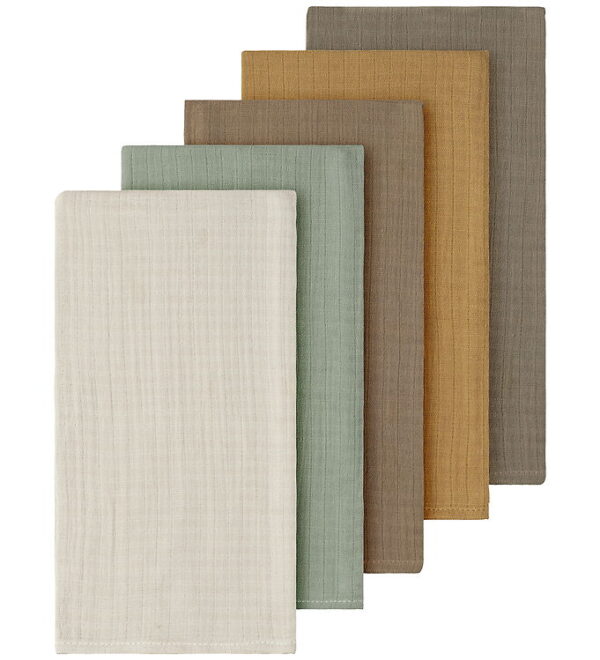 Name It Stofbleer - Musselin - NbnOhappy - 5-pak - Roasted Cashe Name It Stofbleer - Musselin - NbnOhappy - 5-pak - Roasted Cashe