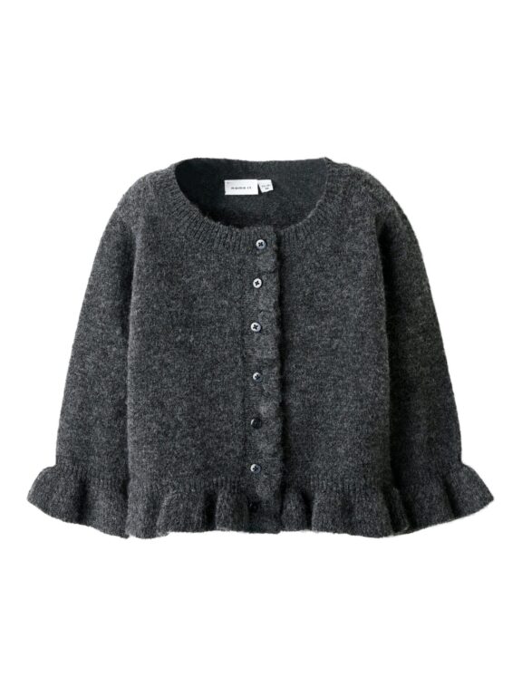 Name It Supia LS Knit Cardigan - Dark Grey Melange - 92 cm Name It Supia LS Knit Cardigan - Dark Grey Melange - 92 cm