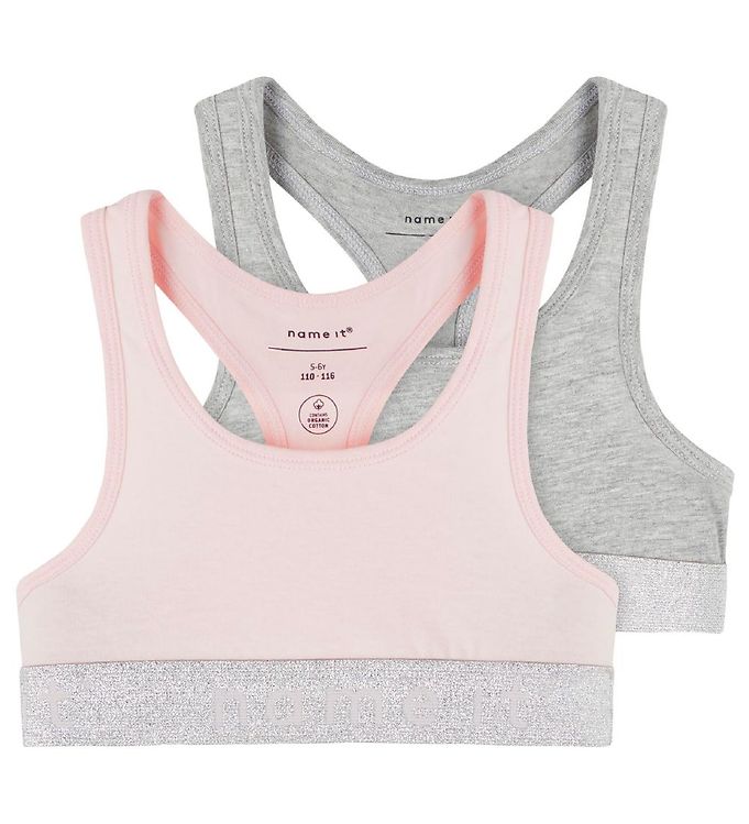 Name It Top - Noos - NkfShort - 2-pak - Barely Pink w/ Grey Mela Name It Top - Noos - NkfShort - 2-pak - Barely Pink w/ Grey Mela