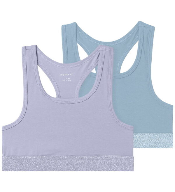 Name It Toppe - Noos - NkfShort - 2-pak - Lilla/Blå