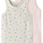 Name It Undertrøje - 2-pak NMFTANK TOP - Jet Stream Flower Ballerina