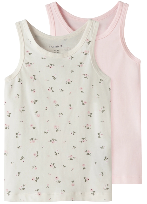 Name It Undertrøje - 2-pak NMFTANK TOP - Jet Stream Flower Ballerina Name It Undertrøje - 2-pak NMFTANK TOP - Jet Stream Flower Ballerina