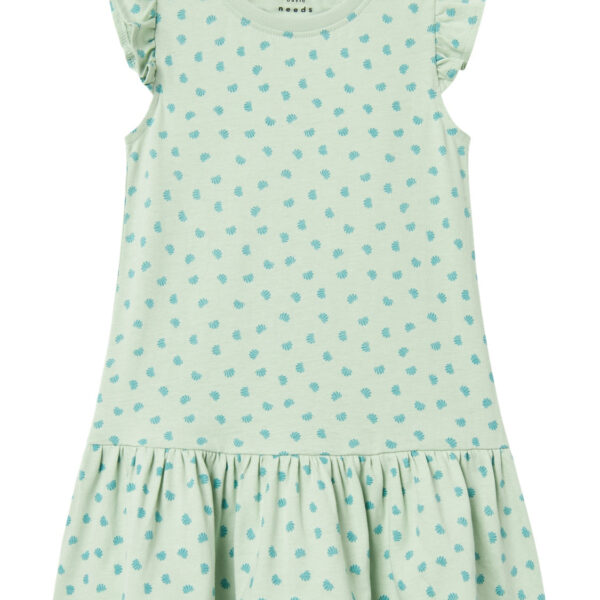 Name It Vida Kjole - Silt Green Seashells - 86 cm