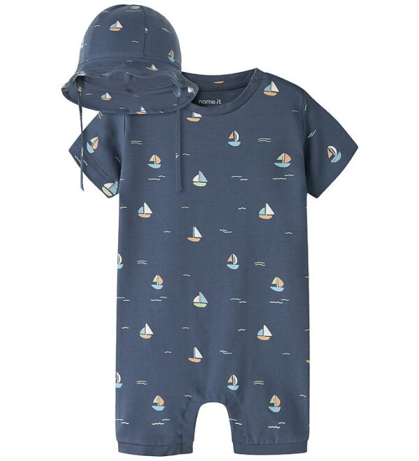 Name it Heldragt m. Solhat - NbmVroels - Vintage Indigo/Boat