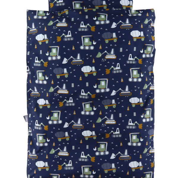 Nørgaar Madsens Sengetøj - Voksen - Navy m. Arbejdsmaskiner