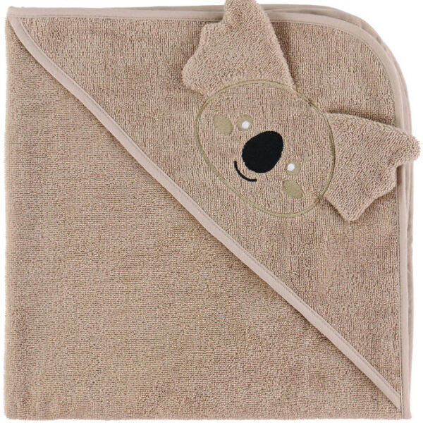 Nørgaard Madsens Babyhåndklæde - 75x75 cm - Beige m. Koale