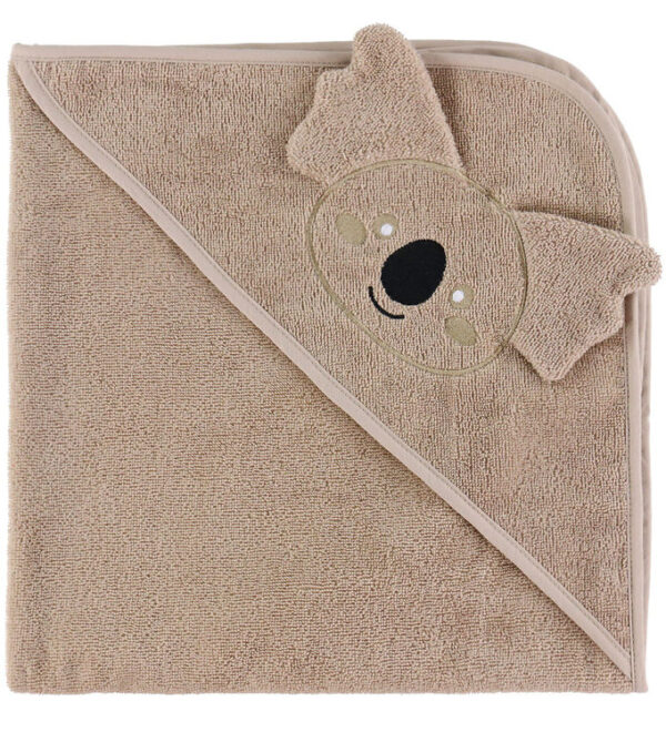 Nørgaard Madsens Babyhåndklæde - 75x75 cm - Beige m. Koale