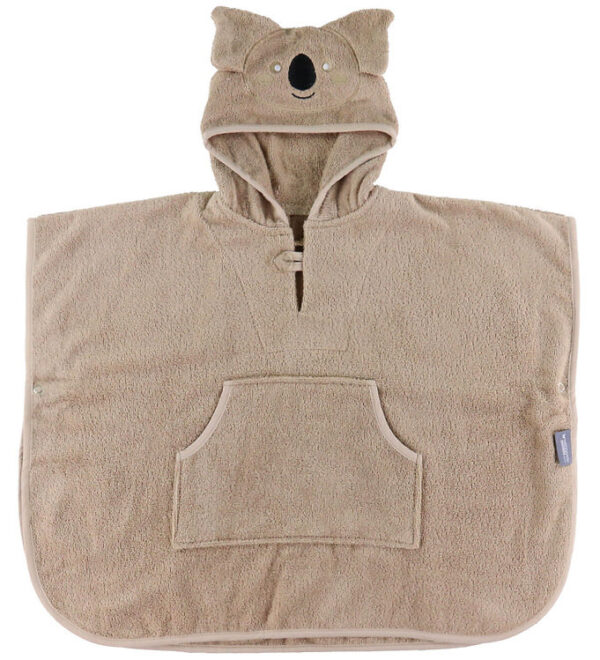 Nørgaard Madsens Badeponcho - 55x70 cm - Beige m. Koala