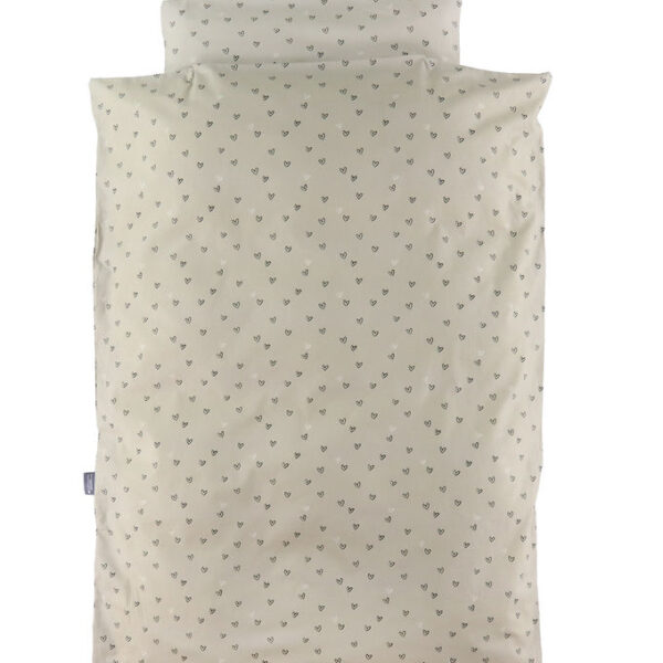 Nørgaard Madsens Sengestøj - Voksen - Beige m. Hjerter