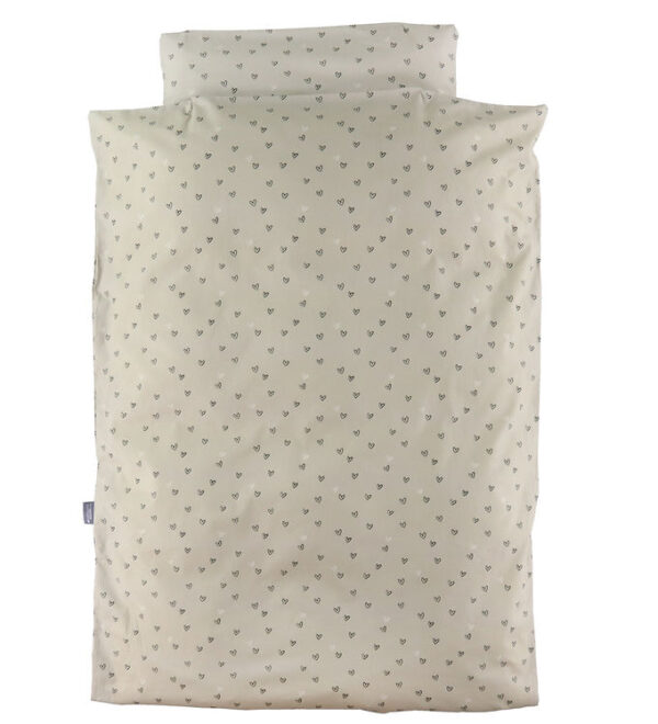 Nørgaard Madsens Sengestøj - Voksen - Beige m. Hjerter
