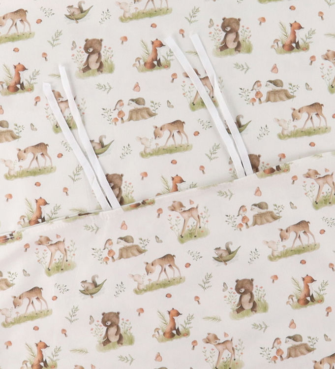 Nørgaard Madsens Sengetøj - Baby - Beige m. Bambi/Bjørne/Ræve