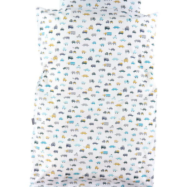Nørgaard Madsens Sengetøj - Baby - Hvid m. Biler