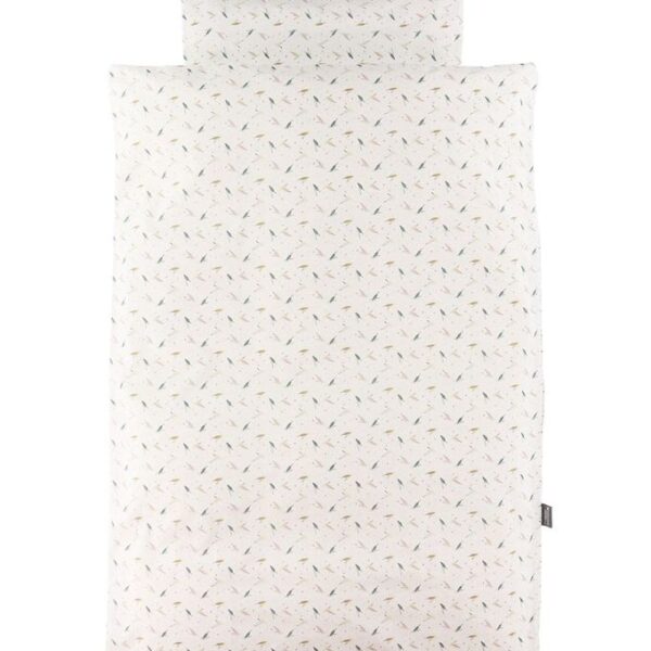 Nørgaard Madsens Sengetøj - Baby - Hvid m. Blade