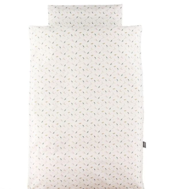 Nørgaard Madsens Sengetøj - Baby - Hvid m. Blade