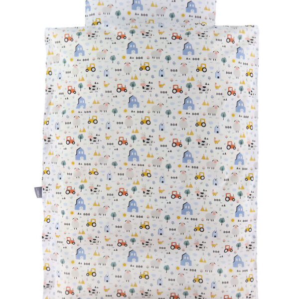 Nørgaard Madsens Sengetøj - Baby - Hvid m. Bondegårdsdyr