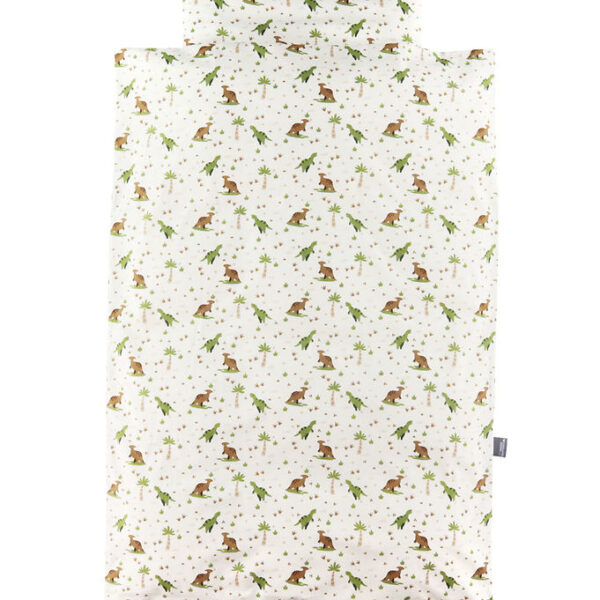Nørgaard Madsens Sengetøj - Baby - Hvid m. Dino Nørgaard Madsens Sengetøj - Baby - Hvid m. Dino