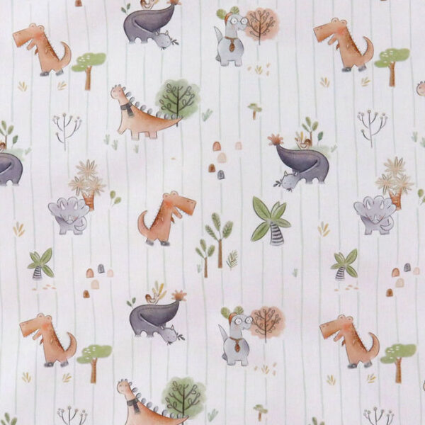 Nørgaard Madsens Sengetøj - Baby - Hvid m. Dinoer