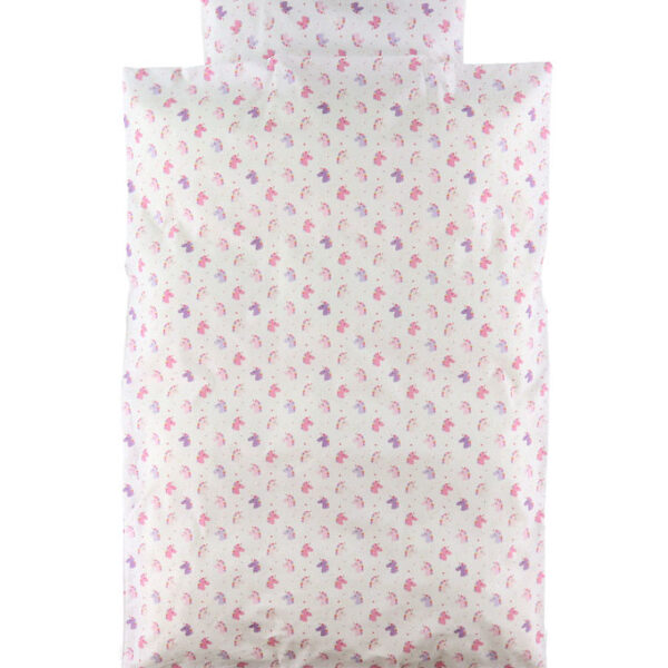 Nørgaard Madsens Sengetøj - Baby - Hvid m. Enhjørning Hoved