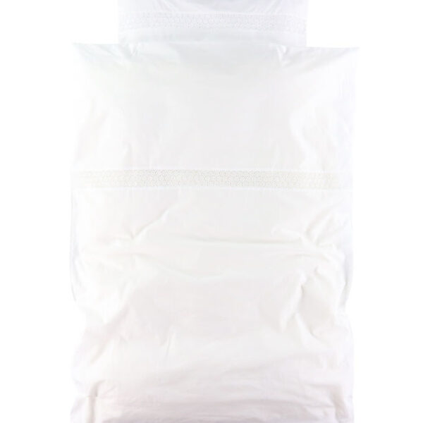 Nørgaard Madsens Sengetøj - Baby - Hvid m. Hulmønster