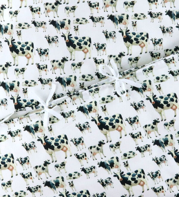 Nørgaard Madsens Sengetøj - Baby - Hvid m. Køer