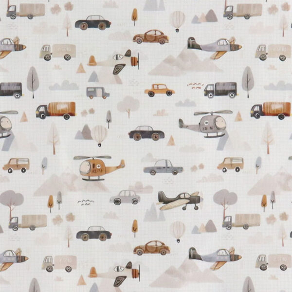 Nørgaard Madsens Sengetøj - Baby - Hvid m. Roadtrip
