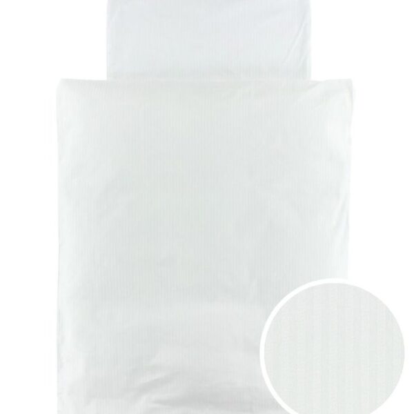 Nørgaard Madsens Sengetøj - Baby - Hvid m. striber