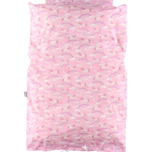 Nørgaard Madsens Sengetøj - Baby - Pink m. Enhjørninger/Regnbuer